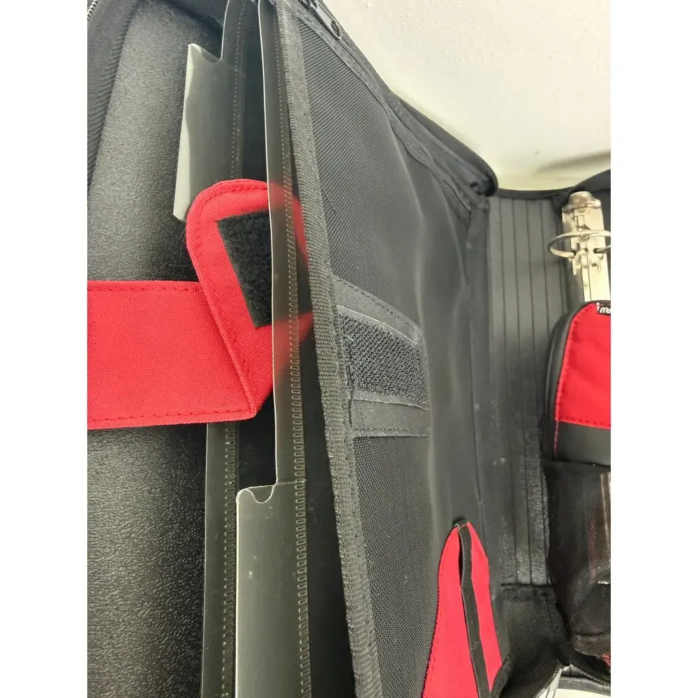 Five Star Full-Zip Red/Black Tab Divider Mesh Pouch Portable 3-Ring Binder